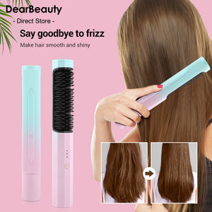 Portable Rechargeable Hair Straightening And Curling Wireless Device